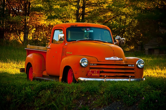 Nothin say Lovin' ....like an Orange Truck