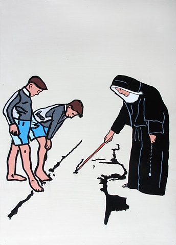 A nun showing the boys where it's at. crack