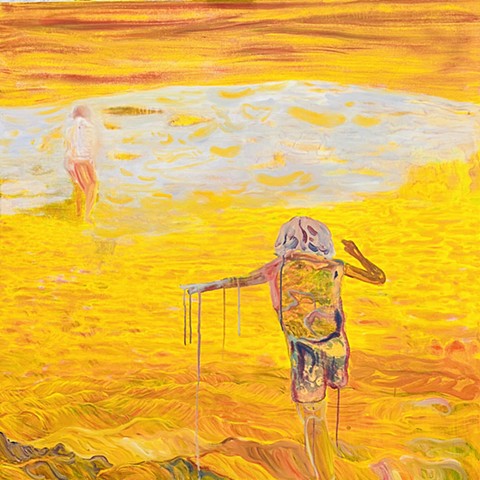 The Runners, 48 x 48, Oil and Acrylic on Canvas, 2014 - 2025