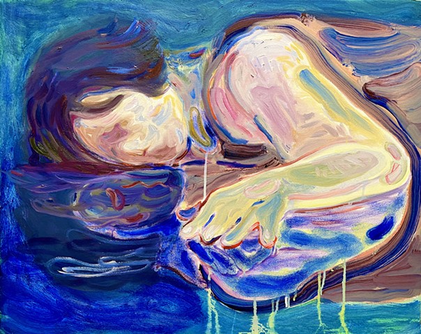 Love in the Time of Cholera Part 7,  Oil and Acrylic on Canvas, 30 x 40 inches, 2025