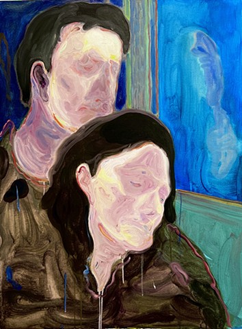 Love in the Time of Cholera Part 6,  Oil and Acrylic on Canvas, 30 x 40 inches, 2025