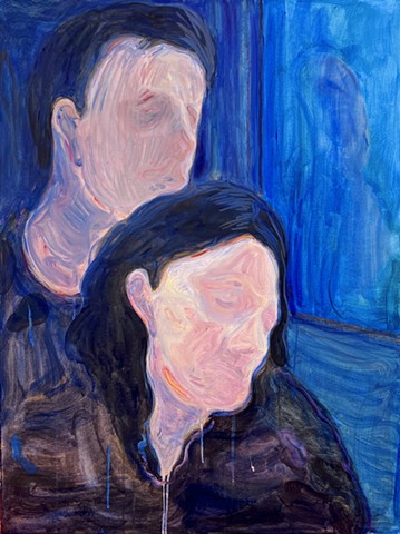 Love in the Time of Cholera Part 6,  Oil and Acrylic on Canvas, 30 x 40 inches, 2025 - 2026
