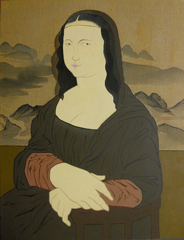 Meng Na Li Sha, 16 x 30", Acrylic on linen, 2010
