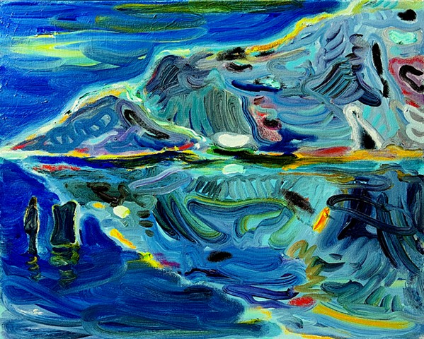 Double Reflections 6, Acrylic on Canvas, 20 x 16 inches, 2026