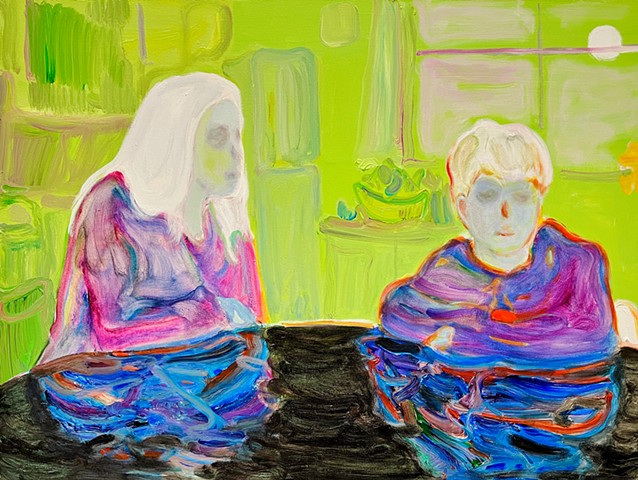 Kid A, Acrylic on Canvas, 30 x 40 inches, 2026