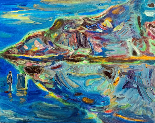 Double Reflections 6, Acrylic on Canvas, 20 x 16 inches, 2026