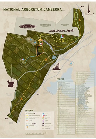 Map of National Arboretum Canberra