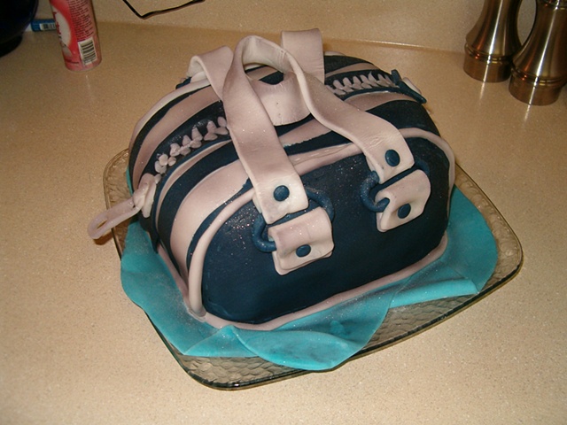 Zebra Bag cake for retiring co-worker