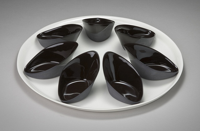 Platter with Slant Dishes