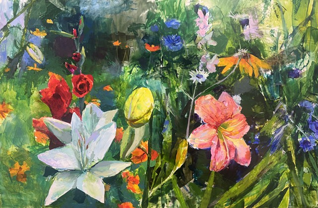 Oil painting of flowers