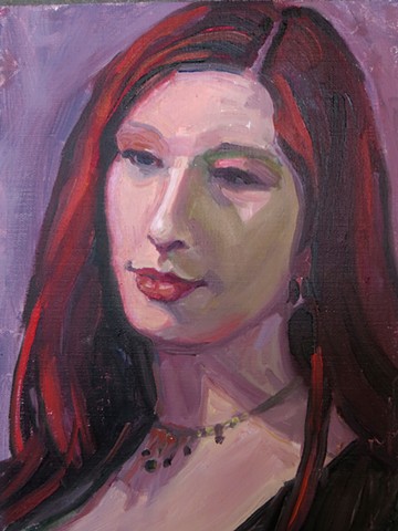 small oil portrait