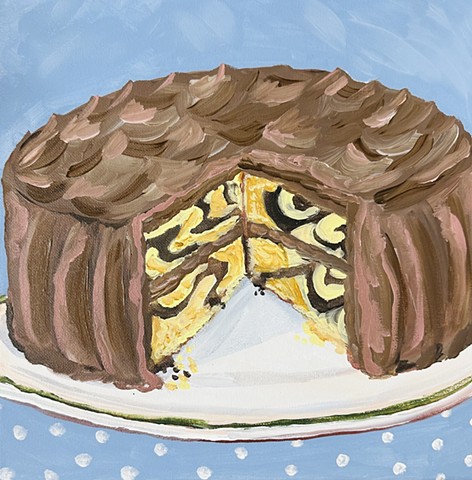 "Marble Cake" 12x12 acrylic