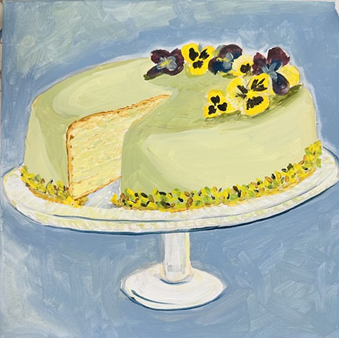 "Le Gateau Vert" 12x12 acrylic