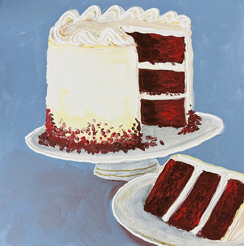 "Red Velvet Cake" 12x12 acrylic
