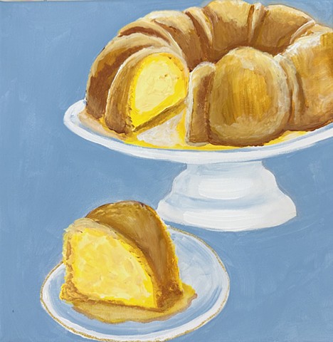 "Rum Cake" 12x12 acrylic