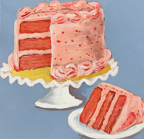 "Pink Cake" 12x12 acrylic