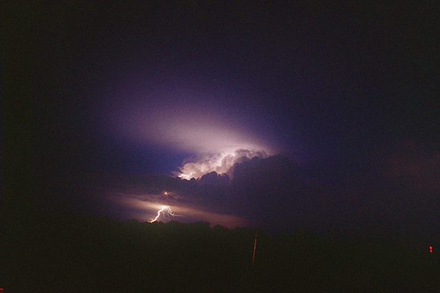 2009 summer storm with exposed bolt middle left bottom. 