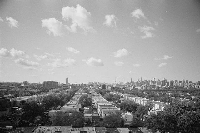 NYC 2009 city from train tracks north two. 