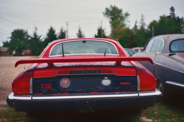 2008 v12 turbo jaguar red rear.
