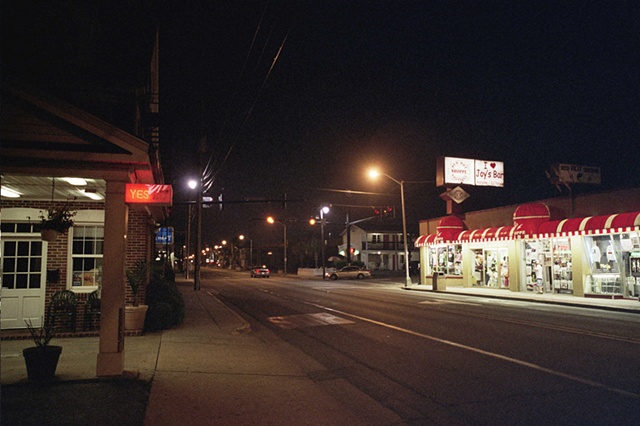 east coast night street scene yes on left. 