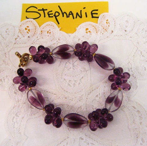 Grape Cluster bracelet by Stephanie