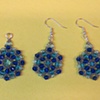 Crystal Medallion and Earrings By Lizzie