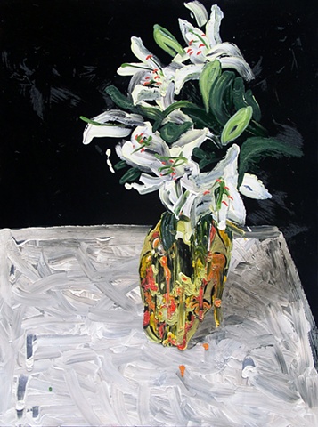 Lillie still life flower painting floral painting by Steve Veatch