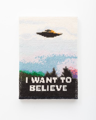 KarenDavid-I Want to Believe XXV, Embroidery, 42x30cm