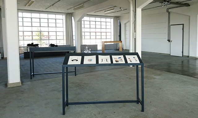 Selection of watercolours made and installed at The Bauhaus School, Dessau, Germany