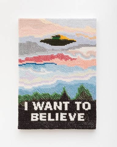 KarenDavid-I Want to Believe XXV, Embroidery, 48x34cm