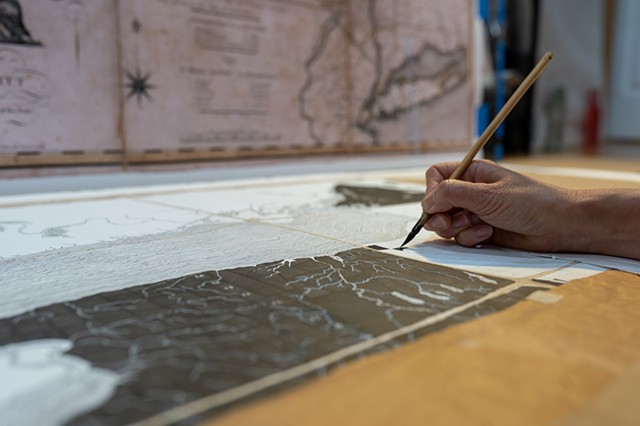 Work in progress in the studio