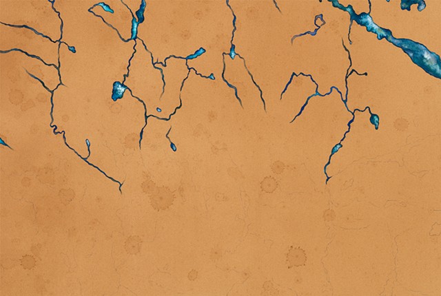 Water, is Taught by Thirst (BLUE), Central Adirondacks, Detail