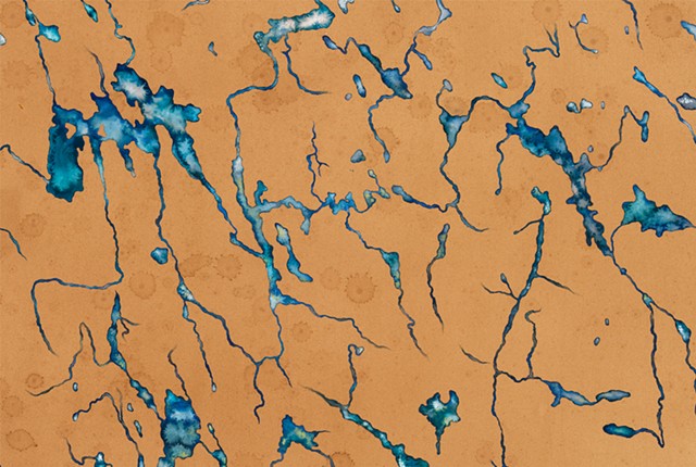 Water, is Taught by Thirst (BLUE), Central Adirondacks, Detail