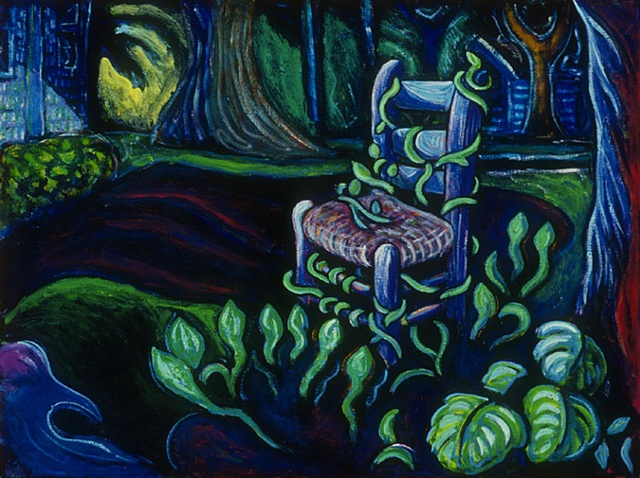Chair in Night Landscape