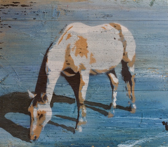 Horse on Blue