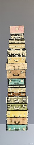 Spray paint, acrylic and toner on panel 14x60"