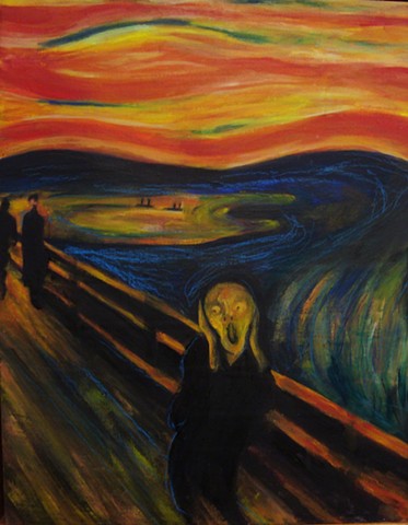 Reproduction of Edvard Munch's "The Scream"