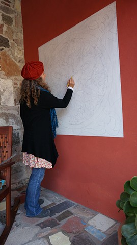 Drawing Mandala Mural (private commission)