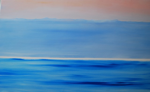the summer sea oil on canvas 32x42