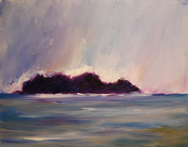 after the storm (purple) 16x20 oil on canvas