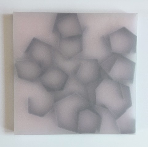 Courtesy of Galerie Pugliese Levi | Open Black Squares in Pink