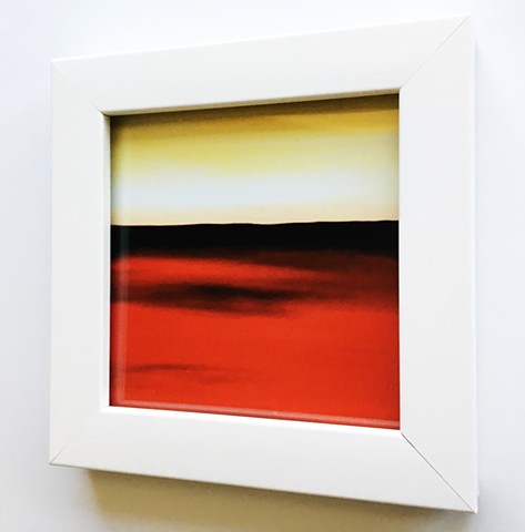 'Crimson Walk' by Eva Glock, Contemporary Painting, Abstract Landscape