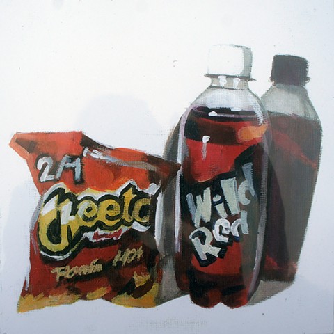 Flaming Hot Cheetos and Red Soda