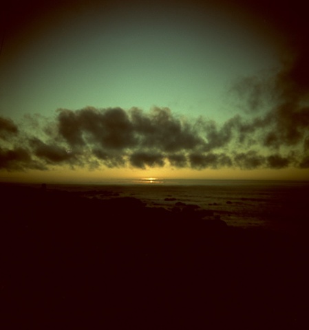 Sunset on the way back from Santa Cruz