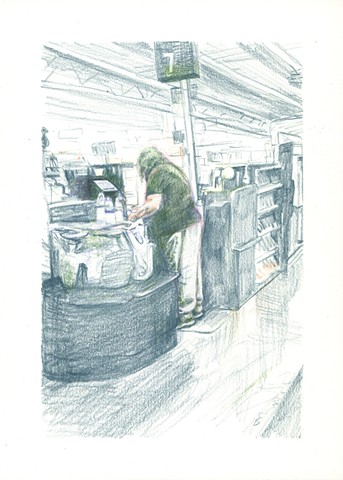 Marketplace/Cashier # 49 (in private collection)
