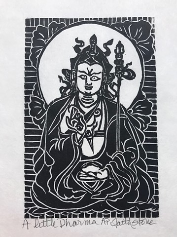 Padmasambhava, Guru Rinpoche, the Lotus Born, Dharma teacher, Buddha woodblocks, Buddha Art, 