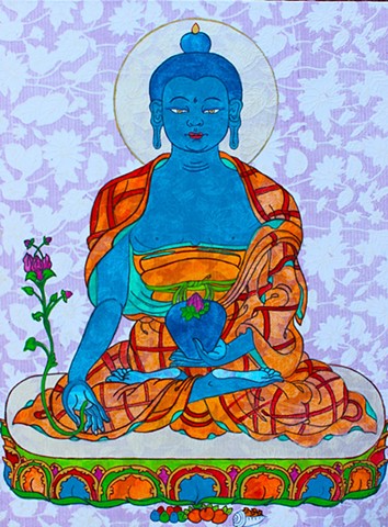 #Medicine Buddha, #Buddhism, #Contemporary Buddhist art