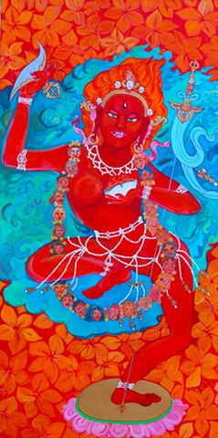 VajraVarahi, she who cuts off ego clinging, Drawing Buddhas and Bodhisattvas, Faith Stone, faithstoneart