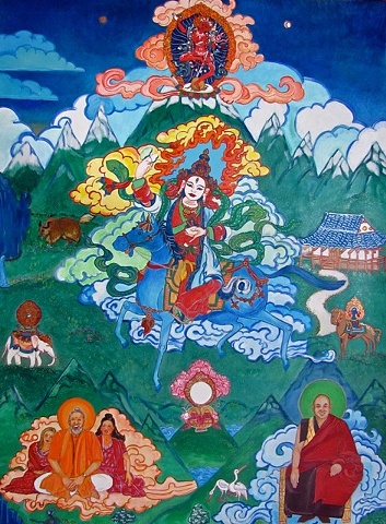 Thangka painting, Achi Dolma, Faith stone art, faithstoneart, Contemporary Buddhist and Hindu art