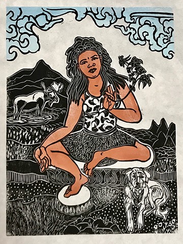 Black Tara, African American Tara, loving kindness goddess, Contemporary Goddess Series